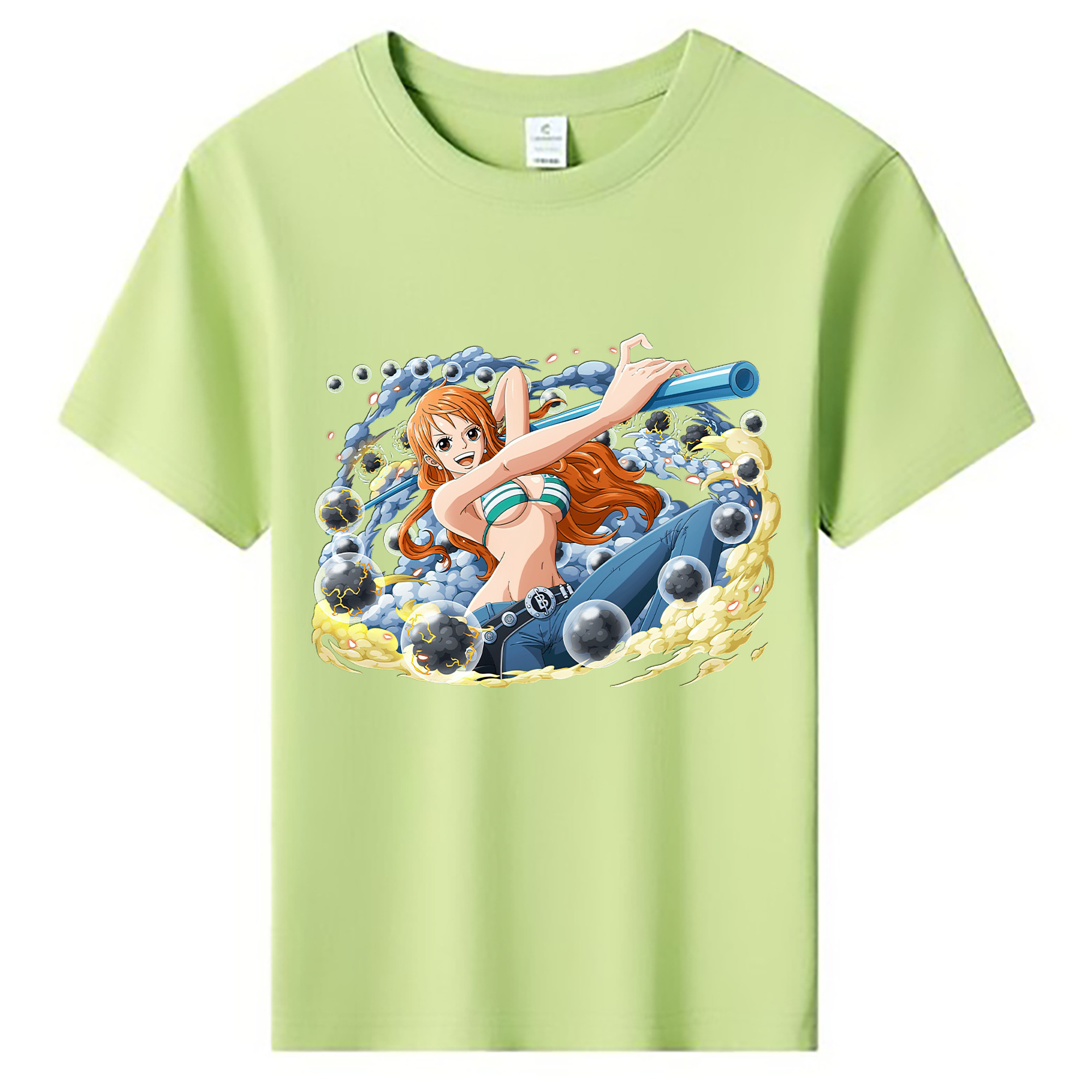 （画像用） ワンピース ナミ ONE PIECE Nami 綿100％キッズTシャツ（フロントプリント）